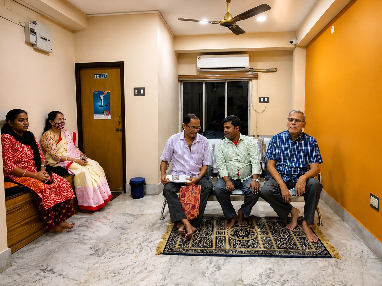 Patients waiting comfortably at the Kolkata Smiles clinic in Dum Dum, Kolkata